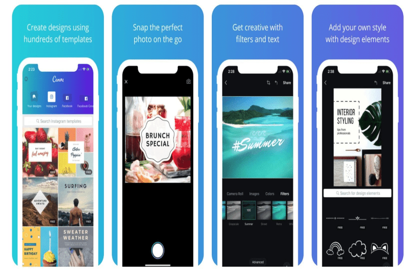 تولید محتوا با برنامه canva